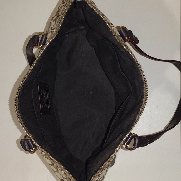 Coach Brown Classic Tote Bag with Signature Monogram - Picture 7 of 14